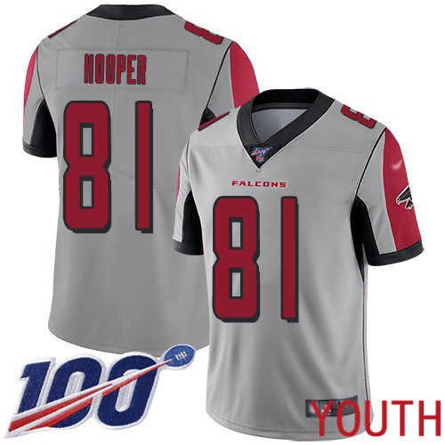 Atlanta Falcons Limited Silver Youth Austin Hooper Jersey NFL Football 81 100th Season Inverted Legend